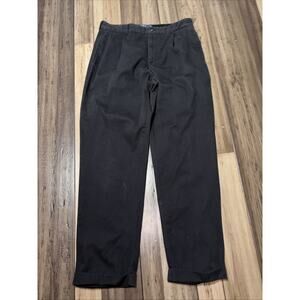 Vintage Polo Ralph Lauren Pants 38x34 Black Chino Pant Trouser Preppy Cuffed